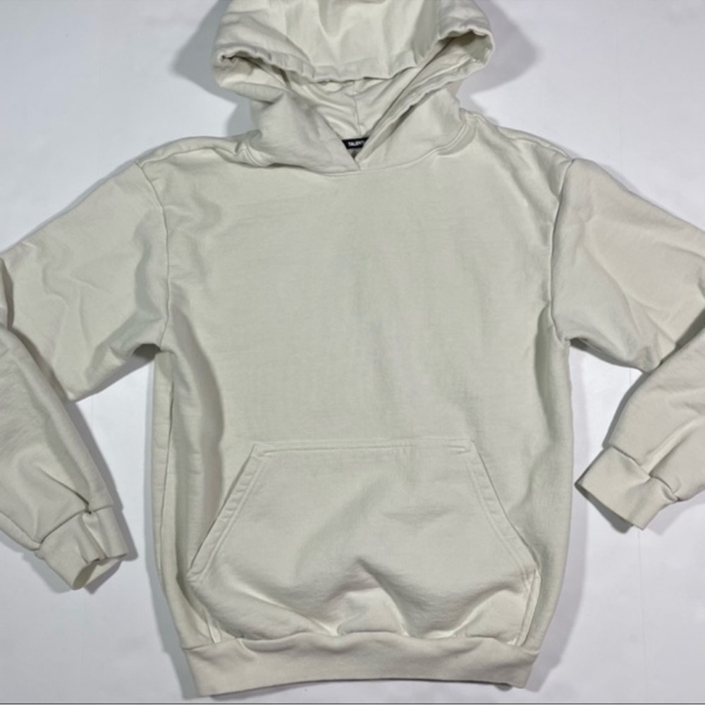 Talentless Premium Cotton Hooded Sweatshirt Bone Small